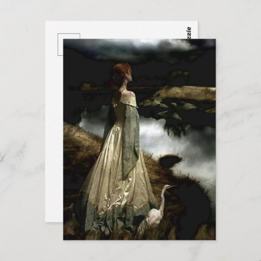 "Whispers on Wind" von Edward Robert Hughes Postkarte (Vorne/Hinten)