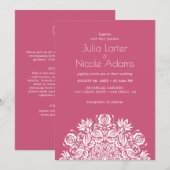 Whispers Swan Birds Lotus Flowers Mandala Wedding Einladung (Vorne/Hinten)