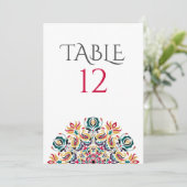 Whispers Swan Birds Lotus Flowers Table Number Einladung (Stehend Vorderseite)