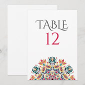 Whispers Swan Birds Lotus Flowers Table Number Einladung (Vorne/Hinten)