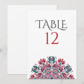 Whispers Swan Birds Lotus Flowers Table Number Einladung (Vorne/Hinten)