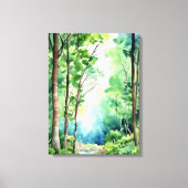 Whisperwoods: Eine Wasserfarbenstream-Szene Leinwanddruck (Vorderseite)