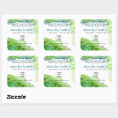 Whispy Alcohol Ink Candle Product Label Quadratischer Aufkleber (Blatt)