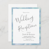 "Whispy Mint Blue" Wasserfarbe Abstrakte Einladung (Vorne/Hinten)