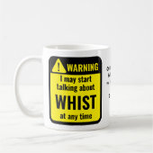 Whist Funny Personalized Warning Kaffeetasse (Links)