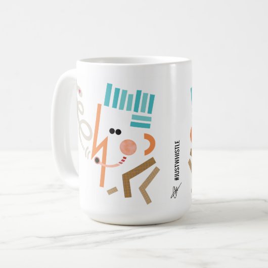 Whistle Illustration Abstrakt Moderne Tasse (Vorderseite Links)