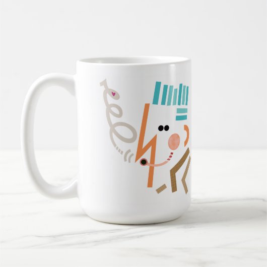 Whistle Illustration Abstrakt Moderne Tasse (Links)