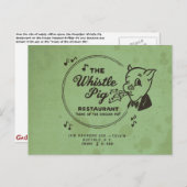 Whistle Pig Restaurant Postkarte (Vorne/Hinten)