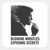 Whistleblower-Aufkleber-Set Quadratischer Aufkleber (Vorderseite)