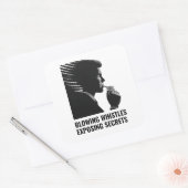 Whistleblower-Aufkleber-Set Quadratischer Aufkleber (Umschlag)