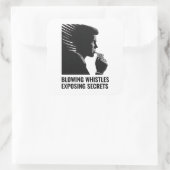 Whistleblower-Aufkleber-Set Quadratischer Aufkleber (Tasche)