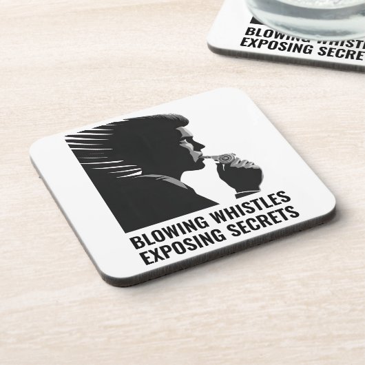 Whistleblower Beverage Coasters Getränkeuntersetzer (Linke Seite)