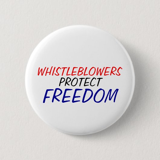 Whistleblowers schützen Freiheit Button (Vorderseite)