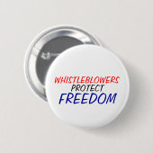 Whistleblowers schützen Freiheit Button (Vorne & Hinten)
