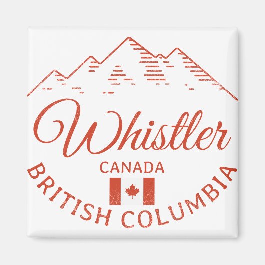 Whistler BC Canada Mountain Magnet (Vorne)