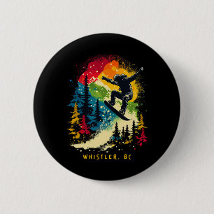 Whistler Bc Canada Snowboarder Snowboarder Resort Button