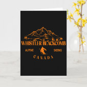 Whistler Blackcomb Canada Ski Resort Rocky Mountai Karte (Gelbe Blume)