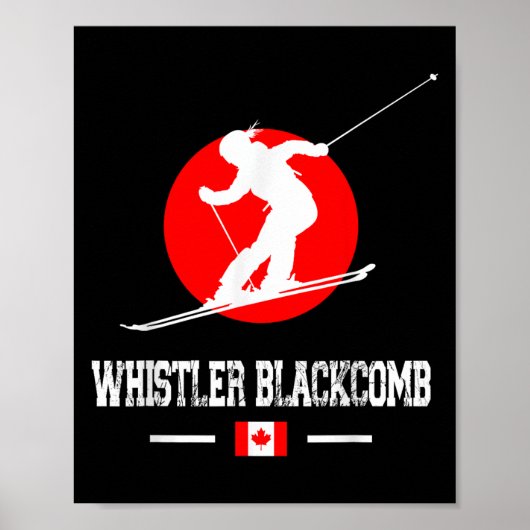 Whistler Blackcomb Canada Ski Resort Rocky Mountai Poster (Vorne)