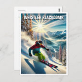 Whistler Blackcomb Canada Skier Skiing Postkarte (Vorne/Hinten)