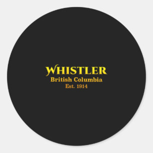 Whistler britisch kolumbien Brusttasche Hirsch Runder Aufkleber