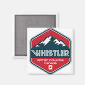 Whistler British Columbia Canada Design Magnet (Vorderseite/Rückseite)
