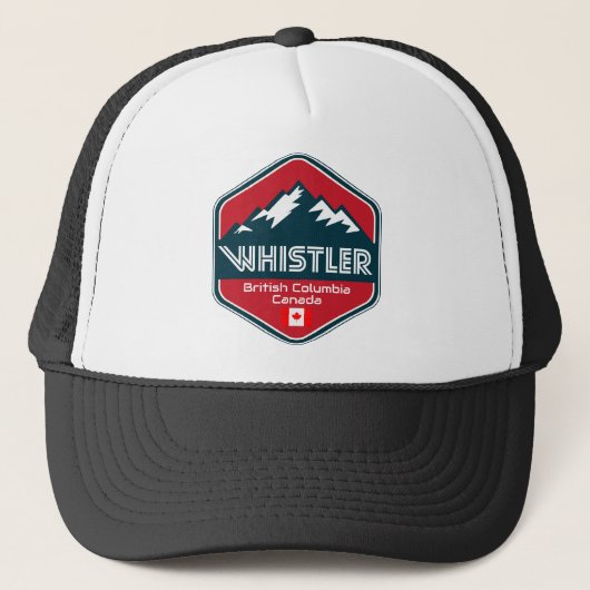 Whistler British Columbia Canada Design Truckerkappe (Vorderseite)