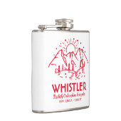 Whistler British Columbia Canada Minimalistisch Sk Flachmann (Rechts)