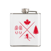 Whistler British Columbia Canada Minimalistisch Sk Flachmann (Rückseite)