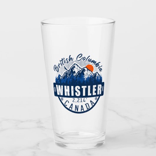 Whistler British Columbia Canada Minimalistisch Sk Glas (Vorderseite)