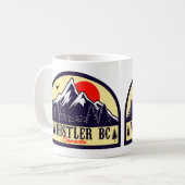 Whistler British Columbia Canada Minimalistisch Sk Kaffeetasse (Vorderseite Links)