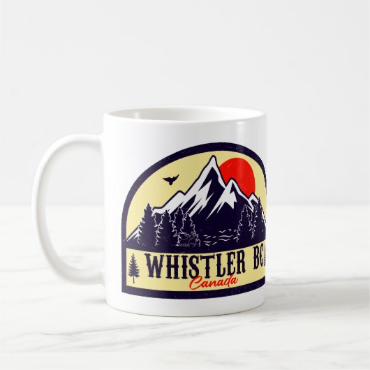 Whistler British Columbia Canada Minimalistisch Sk Kaffeetasse (Links)