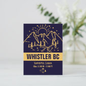 Whistler British Columbia Canada Minimalistisch Sk Postkarte (Stehend Vorderseite)
