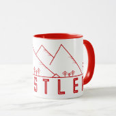 Whistler British Columbia Canada Minimalistisch Tasse (VorderseiteRechts)