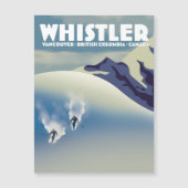 Whistler British Columbia Canada Ski Magnetkarte (Vorderseite)