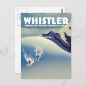 Whistler British Columbia Canada Ski Postkarte (Vorne/Hinten)