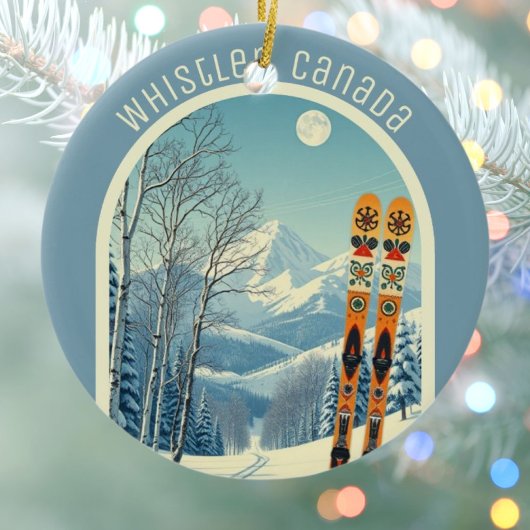 Whistler British Columbia Canada ski souvenir Keramik Ornament