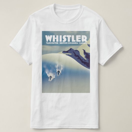 Whistler British Columbia Canada Ski T-Shirt (Design vorne)