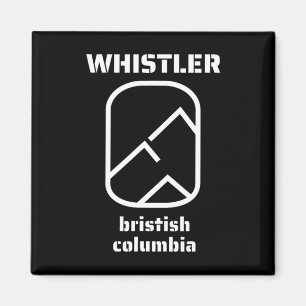 Whistler British Columbia Kanada Skifahren Snowboa Magnet