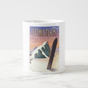 Whistler British Columbia Snowboardplakat Jumbo-Tasse