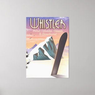 Whistler British Columbia Snowboardplakat Leinwanddruck