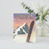 Whistler British Columbia Snowboardplakat Postkarte (Stehend Vorderseite)