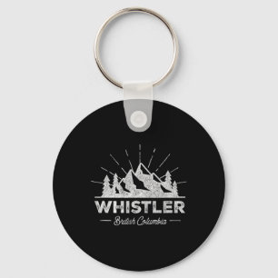 Whistler British Columbia T-Shirt Vintage Skifahre Schlüsselanhänger