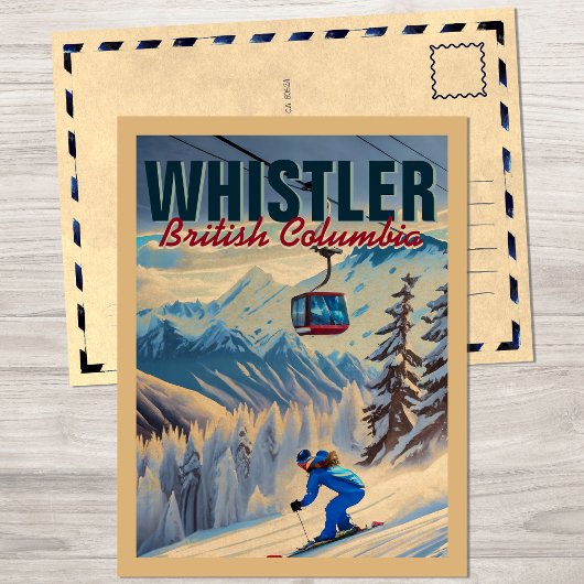 Whistler British Columbia Vancouver Canada 1950s Postkarte