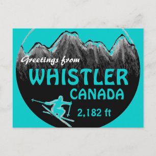 Whistler Canada aquamarin Gruß Skitouren Postkarte