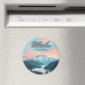 Whistler Canada British Columbia Ski Resort Retro Magnet (In Situ (Geschirrspüler))