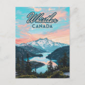 Whistler Canada British Columbia Ski Resort Retro Postkarte (Vorderseite)