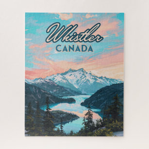 Whistler Canada British Columbia Ski Resort Retro Puzzle