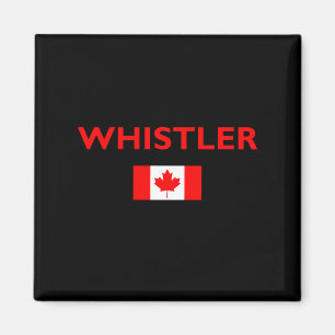 Whistler Canada Canadian Flag Dark Color Magnet