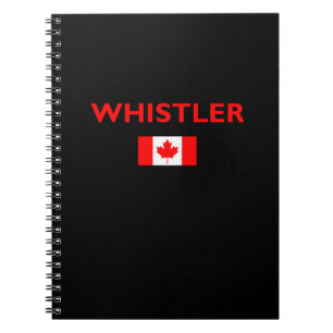 Whistler Canada Canadian Flag Dark Color Notizblock