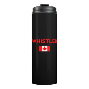 Whistler Canada Canadian Flag Dark Color Thermosbecher